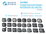 1/48 Quinta Studio US WWII Cockpit instrument gauges with bezels 3D-Printed Interior (for all kits) 32242