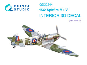 1/32 Quinta Studio Spitfire Mk.V 3D-Printed Interior (for Kotare kit) 32244