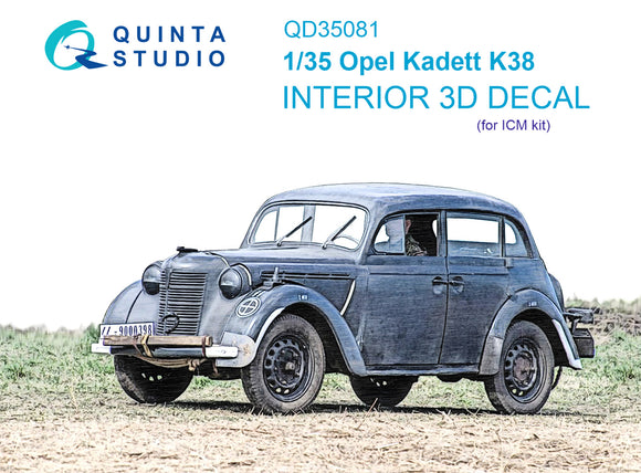 1/35 Quinta Studio Opel Kadett k38 3D-Printed Interior (for ICM kit) 35081