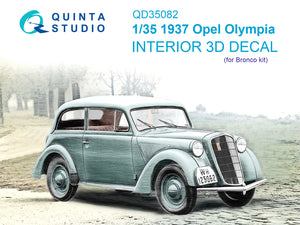 1/35 Quinta Studio 1937 Opel Olympia 3D-Printed Interior (for Bronco kit) 35082