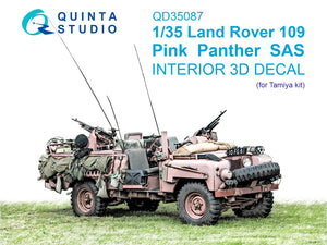 1/35 Quinta Studio Land Rover 109 Pink Panther SAS 3D-Printed Interior (for Tamiya kit) 35087