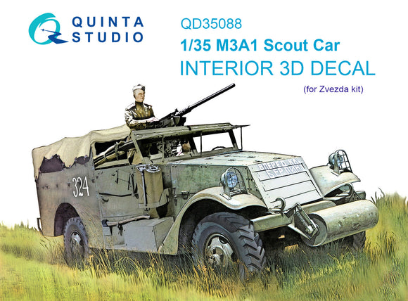 1/35 Quinta Studio M3A1 3D-Printed Interior (for Zvezda kits) 35088