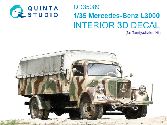 1/35 Quinta Studio Mercedes-Benz L3000 3D-Printed Interior (for Tamiya Italeri kits) 35089