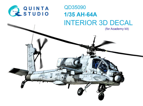 1/35 Quinta Studio AH-64A 3D-Printed Interior (for Academy kit) 35090