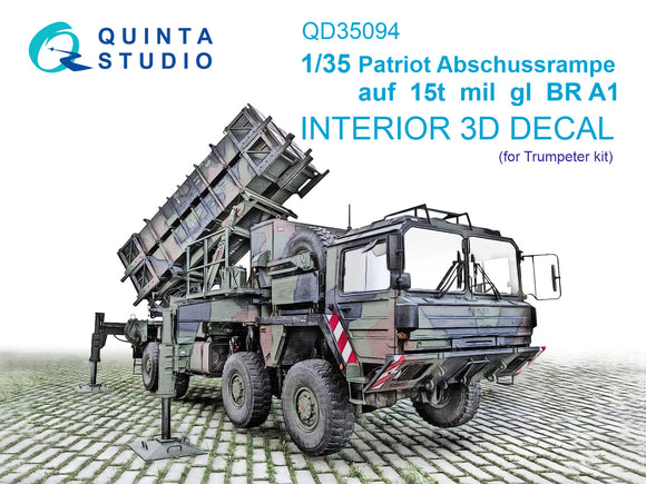 1/35 Quinta Studio Patriot Abschussrampe auf 15t mil gl BR A1 3D-Printed Interior (for Trumpeter kits) 35094