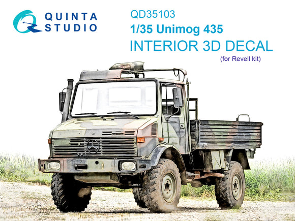 1/35 Quinta Studio Unimog 435 3D-Printed Interior (for Revell kits) 35103
