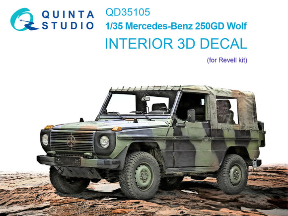 1/35 Quinta Studio Mercedes-Benz 250GD Wolf 3D-Printed Interior (for Revell kits) 35105