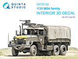 1/35 Quinta Studio M54 Family 3D-Printed Interior (AFV club) 35122