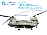 1/35 Quinta Studio CH-47D Chinook 3D-Printed Interior (for Trumpeter kit) 35124