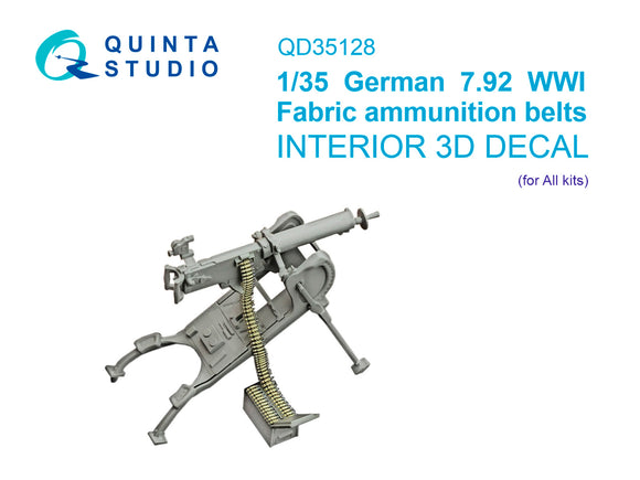 1/35 Quinta Studio German 7.92 Fabric ammunition belts (All kits) 35128
