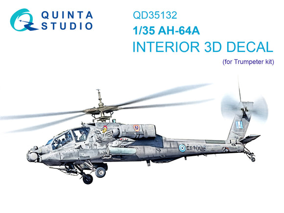1/35 Quinta Studio AH-64A 3D-Printed Interior (for Trumpeter kit) 35132