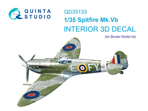 1/35 Quinta Spitfire Mk.V 3D-Printed Interior (for Border  kit) 35133
