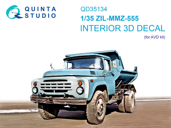 1/35 Quinta Studio ZIL-MMZ-555 3D-Printed Interior (AVD) 35134