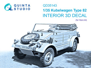 1/35 Quinta Studio Kubelwagen Type 82 3D-Printed Interior (Hero) 35143