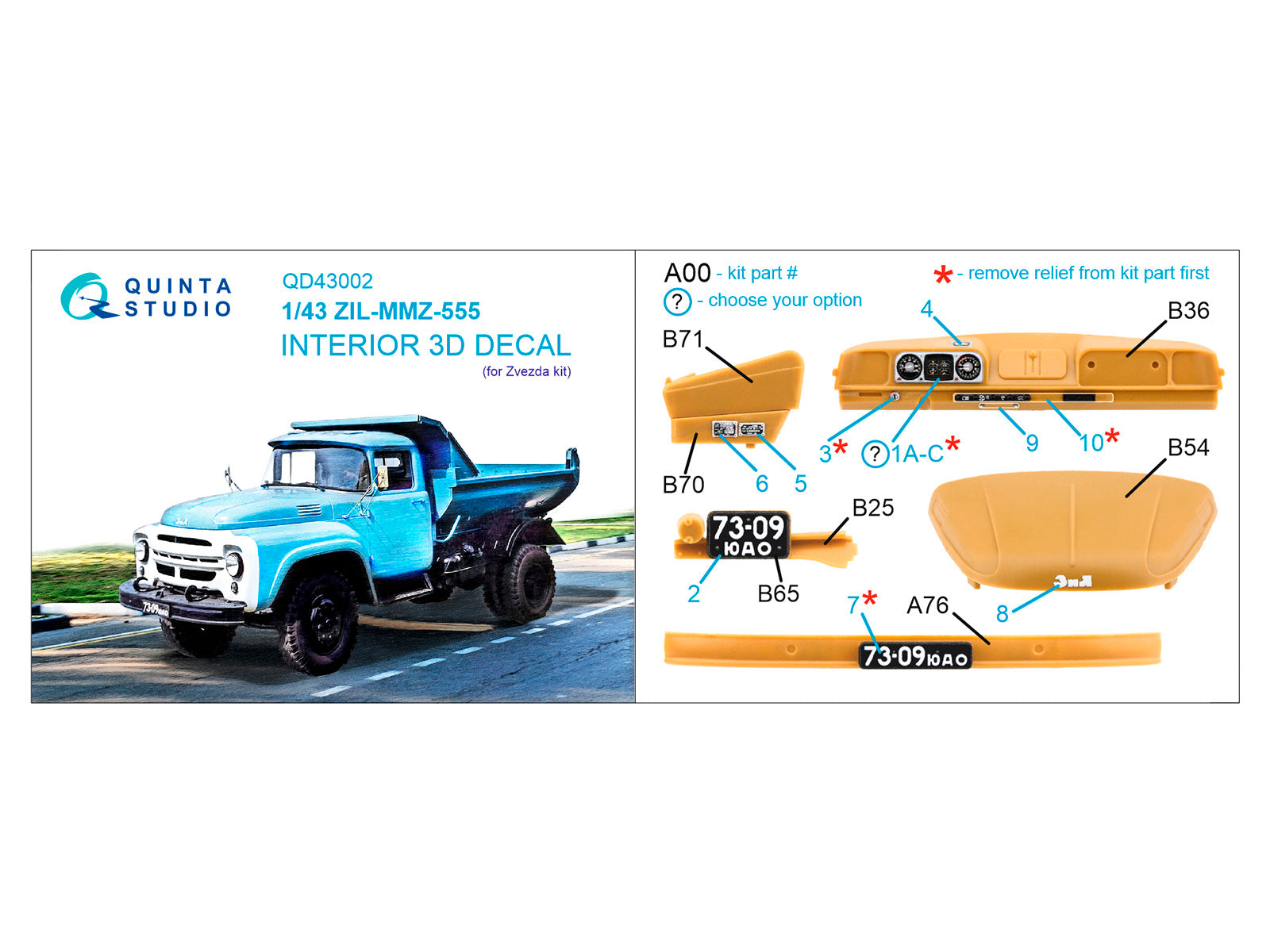 AVD - 1:35 ZIL-MMZ-555 dump truck (older grill version) - AVD AVD - 1:35 ZIL-MMZ-555 dump truck (older grill version) - AVD