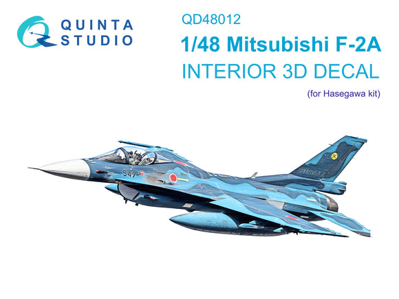 1/48 Quinta Studio Mitsubishi F-2A 3D-Printed Interior (for Hasegawa kit) 48012