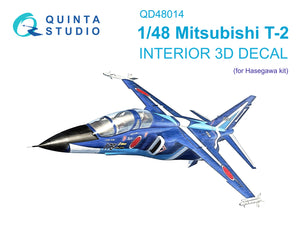 1/48 Quinta Studio Mitsubishi T-2 3D-Printed Interior (for Hasegawa kit) 48014