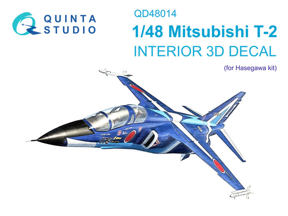 1/48 Quinta Studio Mitsubishi T-2 3D-Printed Interior (for Hasegawa kit) 48014