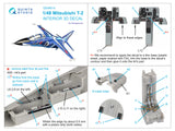 1/48 Quinta Studio Mitsubishi T-2 3D-Printed Interior (for Hasegawa kit) 48014