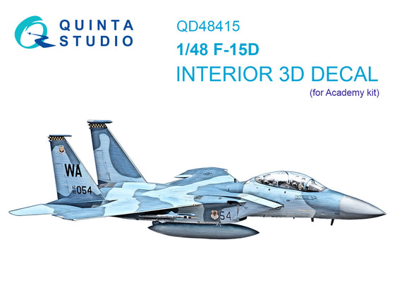 1/48 Quinta Studio F-15D 3D-Printed Interior (for Academy kit) 48415