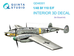 1/48 Quinta Studio Bf 110E/F 3D-Printed Interior (for Eduard kit) 48301