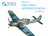 1/48 Quinta Studio FW 190A-3 3D-Printed Interior (for Hasegawa) 48313