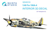 1/48 Quinta Studio FW 190A-4 3D-Printed Interior (for Hasegawa kit) 48316