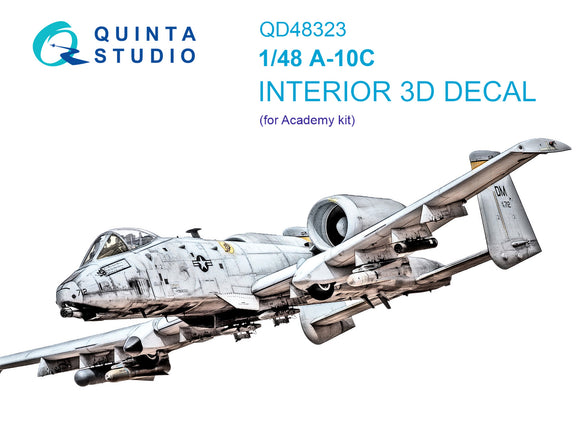 1/48 Quinta Studio A-10C 3D-Printed Full Interior Kit (for Academy kit) 48323