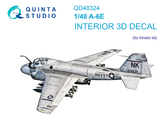 1/48 Quinta Studio A-6E 3D-Printed Full Interior (for Kinetic kit) 48324