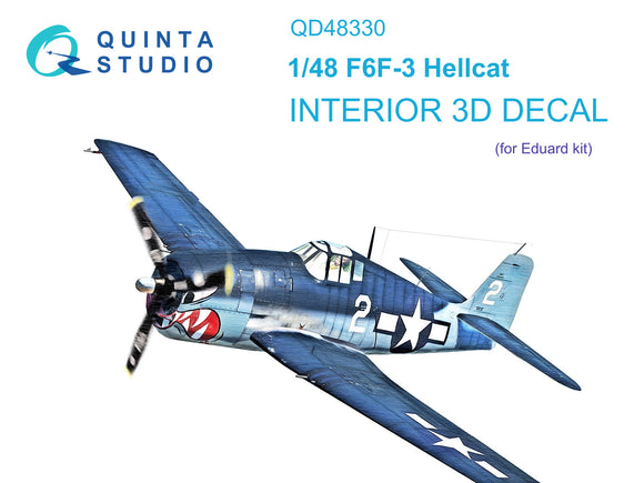 1/48 Quinta Studio F6F-3 Hellcat 3D-Printed Interior (for Eduard) 48330