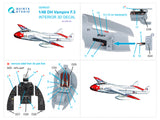 1/48 Quinta Studio DH Vampire F.3 3D-Printed Interior (for Revell kit) 48337
