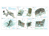 1/48 Quinta Studio B-25J Mitchell Glass Nose 3D-Printed Interior (for HKM kit) 48436