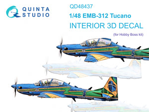 1/48 Quinta Studio EMB-312 Tucano 3D-Printed Interior (for Hobby Boss kit) 48437