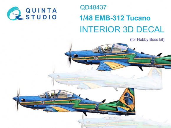 1/48 Quinta Studio EMB-312 Tucano 3D-Printed Interior (for Hobby Boss kit) 48437