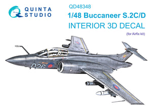 1/48 Quinta Buccaneer S.2C/D 3D-Printed Interior (for Airfix kit) 48348
