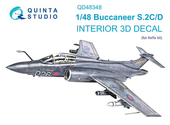 1/48 Quinta Buccaneer S.2C/D 3D-Printed Interior (for Airfix kit) 48348