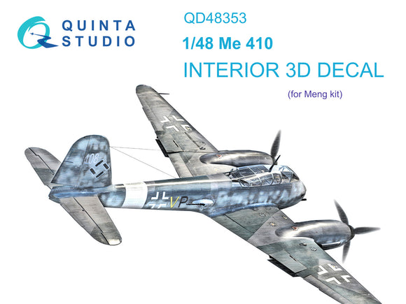 1/48 Quinta Studio Me 410 3D-Printed Interior (for Meng kit) 48353