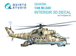 1/48 Quinta Studio Mi-24D 3D-Printed full Interior (for Trumpeter kit) 48356
