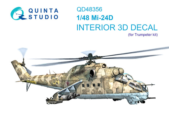 1/48 Quinta Studio Mi-24D 3D-Printed full Interior (for Trumpeter kit) 48356