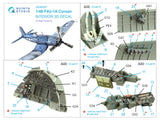 1/48 Quinta Studio F4U-1A Corsair 3D-Printed Interior (for Magic Factory) 48367