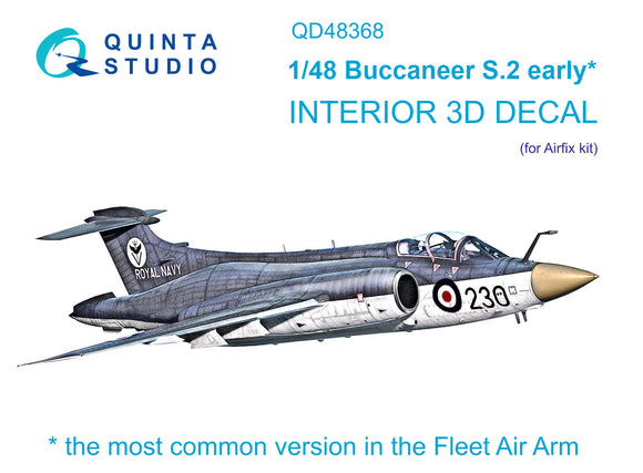 1/48 Quinta Buccaneer S.2 early 3D-Printed Interior (for Airfix kit) 48368