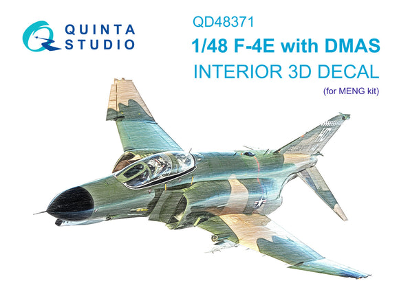 1/48 Quinta Studio F-4E Late with DMAS 3D-Printed Interior (for Meng kits) 48371