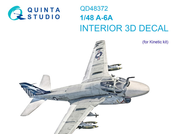 1/48 Quinta Studio A-6A 3D-Printed Interior (for Kinetic kit) 48372