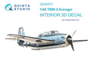 1/48 Quinta Studio TBM-3 Avenger 3D-Printed Interior (Hobby Boss) 48377