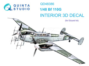 1/48 Quinta Studio Bf 110G 3D-Printed Interior (for Eduard kit) 48386
