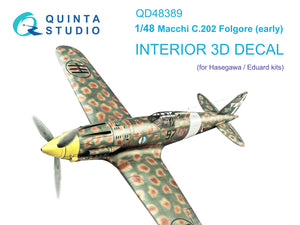 1/48 Quinta Studio Macchi C.202 Folgore Early 3D-Printed Full Interior (Hasegawa/Eduard) 48389