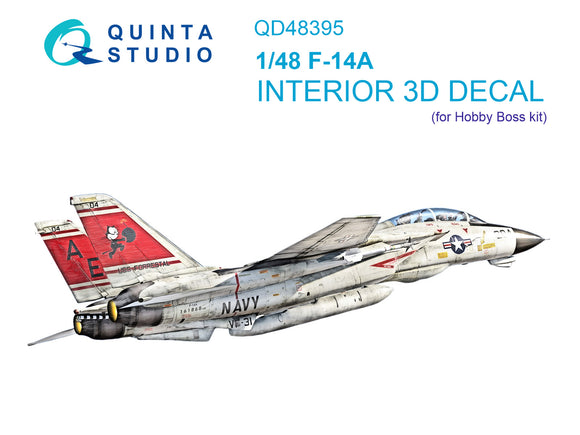 1/48 Quinta Studio F-14A 3D-Printed Interior (for Hobby Boss kit) 48395
