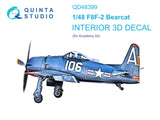 1/48 Quinta Studio F8F-2 Bearcat 3D-Printed Interior (for Academy) 48399