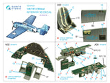 1/48 Quinta Studio F4F-4 late Wildcat 3D-Printed Interior (for Eduard) 48403