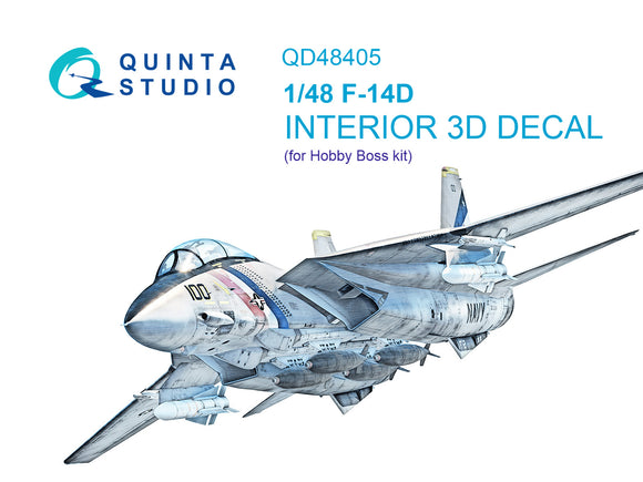 1/48 Quinta Studio F-14D 3D-Printed Interior (for Hobby Boss kit) 48405